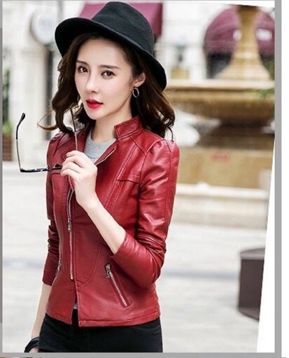 Áo Khoác Da Cổ Vest Dáng Ngắn - AOKHOAC65